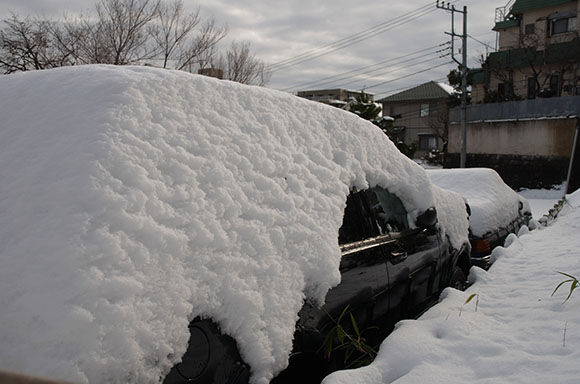 車に雪